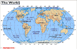 Mapquest picture of the world